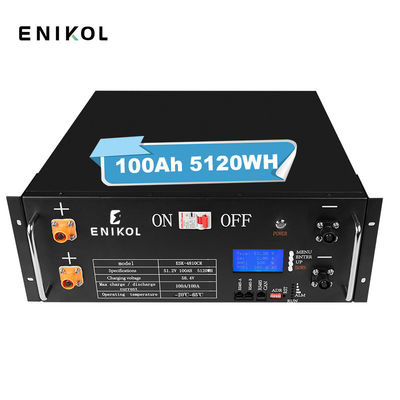 24V 200Ah Batería de hierro de litio Pack Rack montado Solar Lifepo4 48V 100ah Batería