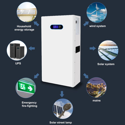 48V 100ah 200ah Litio montado en la pared LiFePo4 Batería 5kw 10kw Sistema de energía solar