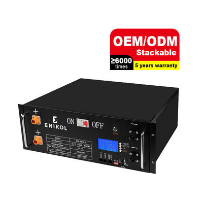 Batería de LiFePo4 acumulable para el hogar 24V 200ah 5000wh Batería de litio montada en el bastidor
