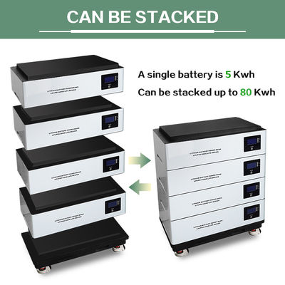 Batería modular de 48v Lifepo4 10kwh 20kwh Energía solar acumulable Batería para el hogar 51.2v