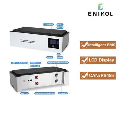 Batería LiFePo4 acumulable Batería de litio de 51.2V 100Ah para almacenamiento de energía