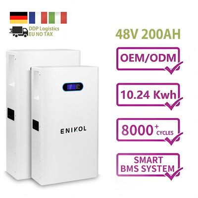Power Wall 200AH 48V Batería solar de litio Lifepo4 para sistemas solares fuera de la red