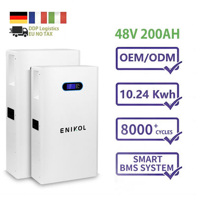 10KWH Capacidad Batería solar de 48V Máximo 16 conjuntos Batería de litio paralela Comunicación RS485/CAN