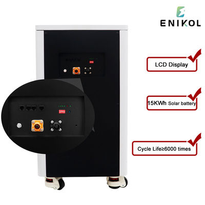 Lifepo4 51.2V 300AH 48V Batería solar Cargando con LCD