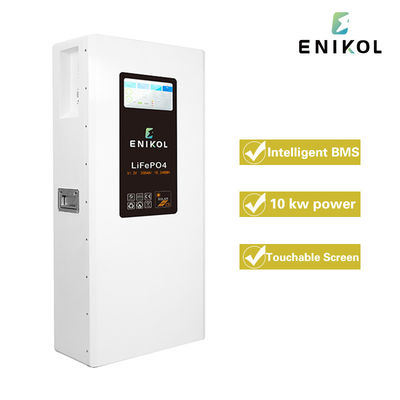 Pantalla táctil montada en la pared LiFePo4 200AH 51.2V Batería de litio hierro fosfato para almacenamiento de energía