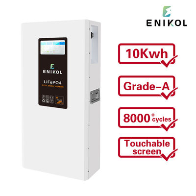 51.2v 5kwh 10kwh 15kwh Pared de litio montada Lifepo4 Batería Powerwall con pantalla táctil