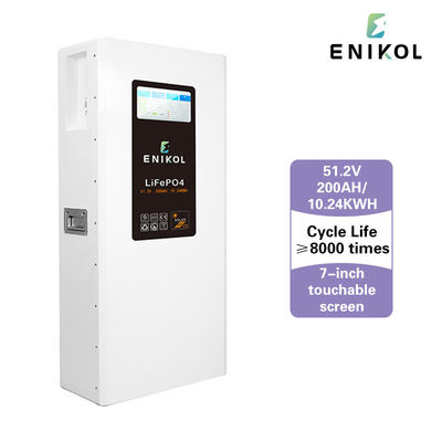 Pantalla táctil 51.2V 100AH 200AH 300AH Batería de almacenamiento de energía LiFePO4
