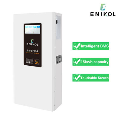 Carga rápida 51.2V 100AH 200AH 300AH LiFePO4 Pared Batería solar de litio de 48V