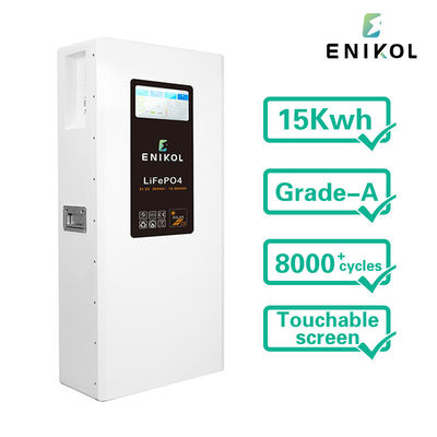 Alta capacidad de almacenamiento 48V LiFePO4 Batería solar pantalla táctil CE MSDS certificado