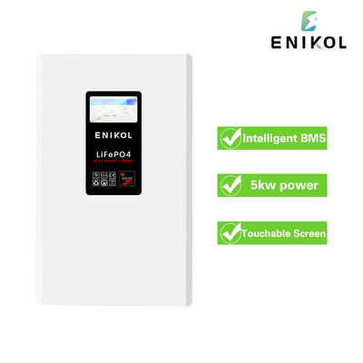 5KWH Montado en la pared 48V Batería solar 100ah 51.2V Batería solar de litio Pantalla táctil
