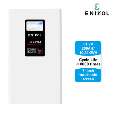 Pantalla táctil 48V Batería de almacenamiento de energía para el hogar 51.2V 200AH Batería de litio hierro fosfato 10240WH