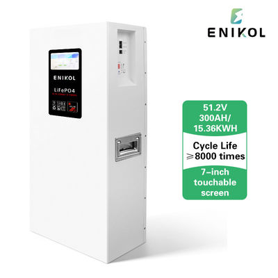 Home Solar 300AH LiFePo4 Batería de energía Pared montada con RS485 RS232 Comunicación BMS Construido en BMS