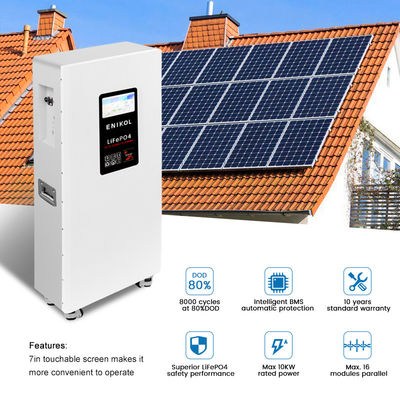 15KWH Pantalla táctil 300AH 51.2V Batería de almacenamiento de energía para el hogar con ruedas para el hogar